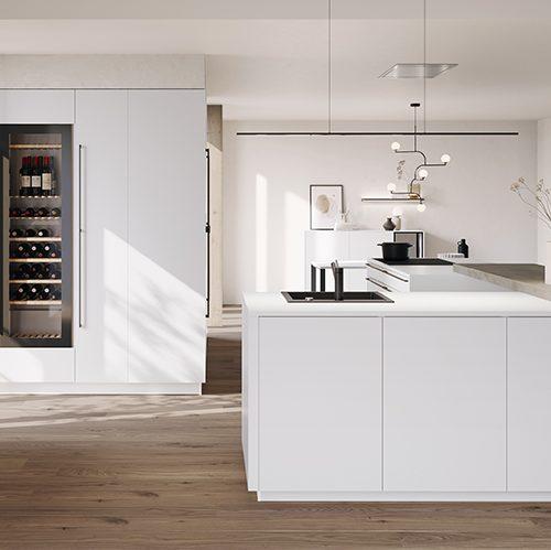 Cocina blanca con isla